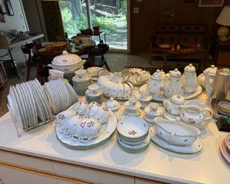 Austria Wein Augarten LARGE set of china dinnerware