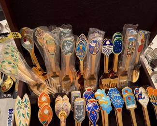 A. Michelsen sterling & enamel Christmas spoons / forks