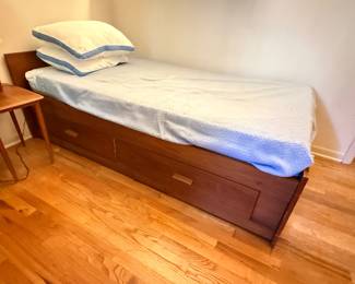 MCM twin bed with storage