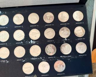 Danbury Mint "Men in Space" 21 sterling coins