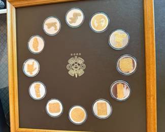 Franklin Mint "Treasures of the Aztecs" 12 sterling coins