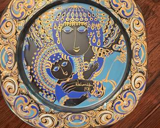 Rosenthal Bjorn Wiinblad glass Christmas plates