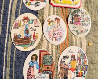 Enamelware room signs