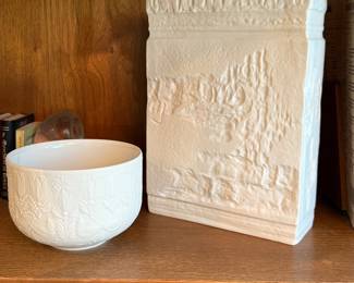 Rosenthal B. Wiinblad tulip bowl & "Strata" vase