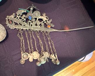 Antique Peruvian Tupu shawl pin