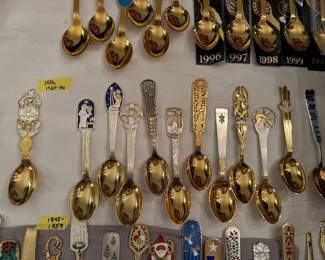 A. Michelsen sterling & enamel Christmas spoons / forks