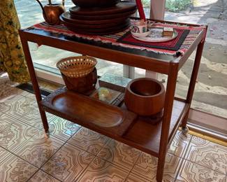 MCM teak trolley