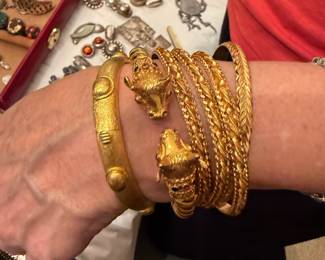 Gold bangles