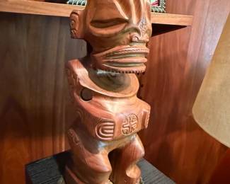 Tribal wood carving