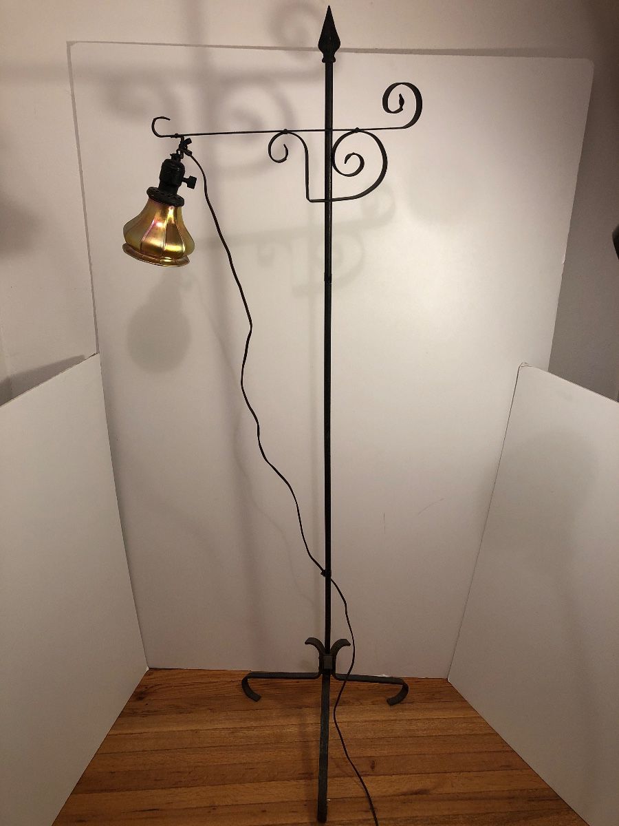 1920’s Steuben glass lamp 