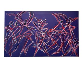 Molly J. Schiff 1990’s Postmodern oil painting 