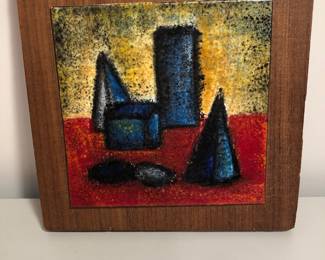 1960’s enamel tile art 