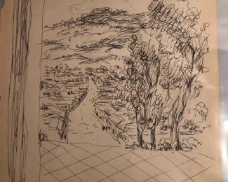 1950’s Philip Henderson ink drawing 