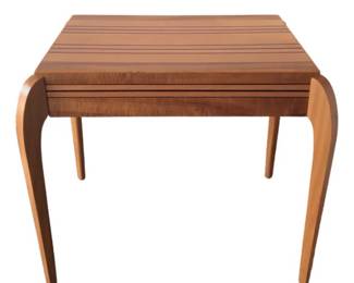 1990 wood Postmodern end table 