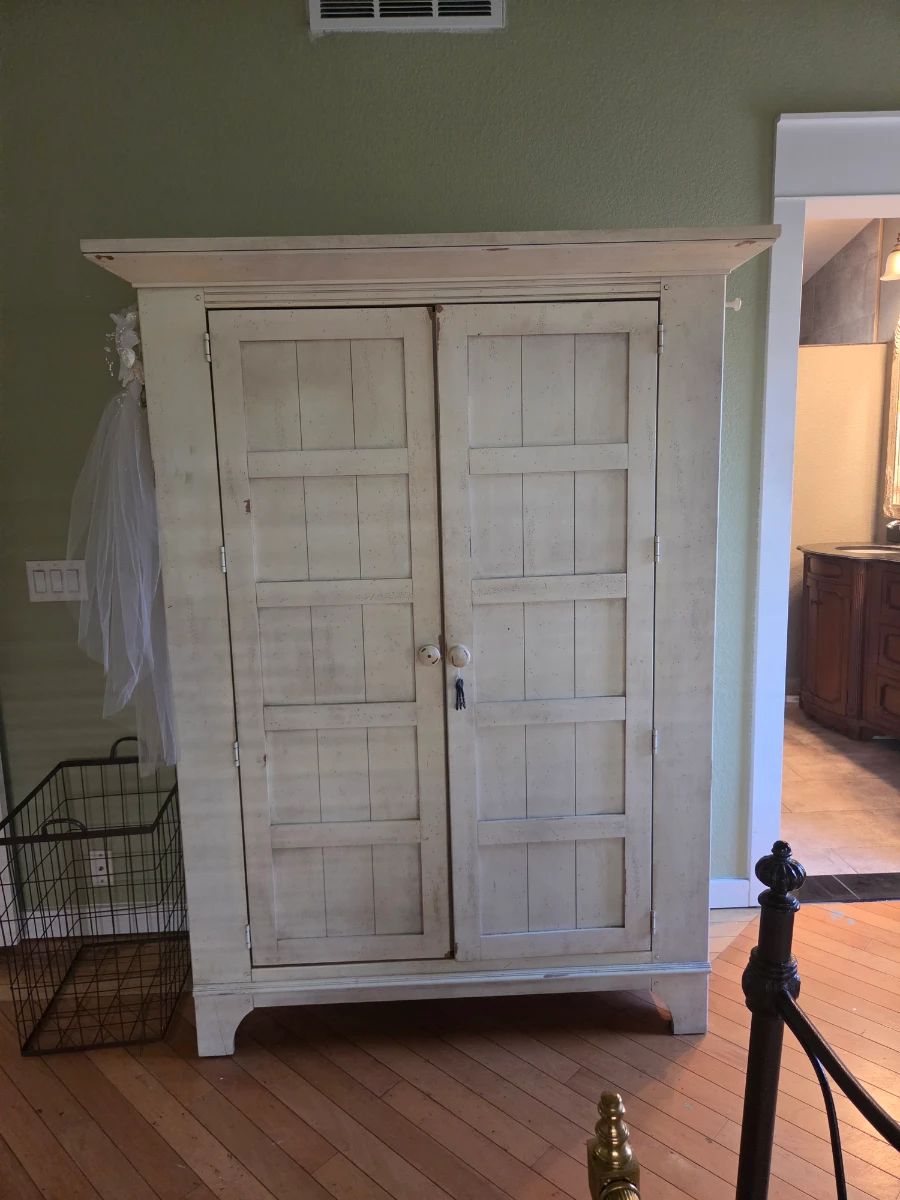 White washed Armoire
