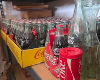 Coca-cola bottles in cartons/tray