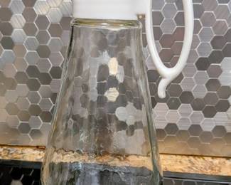 1960s Log Cabin Syrup Pitcher