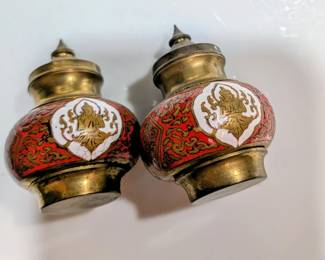 Vintage Brass salt and pepper