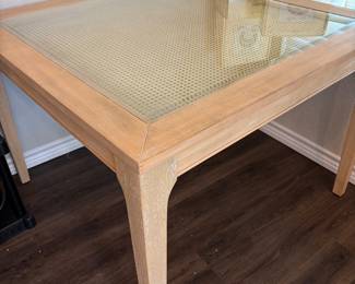 Macy's Madison Park Canteberry Farmhouse Solid Wood Can-inset Dining Table with Four Matching Chairs (Like new) 