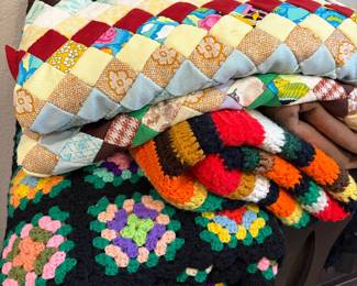 Quilts and hand crocheted Afghan blankets 