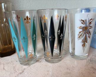 Vintage Mid Century Harlequin Glassware