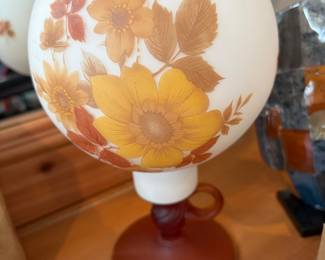 Vintage 1960's Italian Glass Globe Fairy Lamp