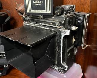 Vintage Brownie Camera & Vintage Graflex Crown Graphic Large Format Camera 