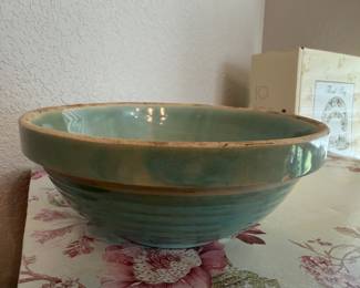 Vintage Green Stoneware Marked Made in USA