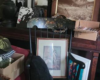 Rocker, horse art, art deco lamp