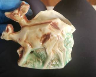 McCoy Deer & fawn planter vintage