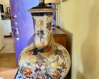 $60 Mid Century Japanese Satsuma-Style Porcelain Lamp(s)