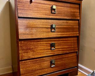 $280 Mid-Century Modern Mahogany 4-Drawer Chest/Dresser