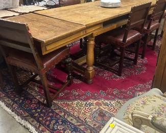 18th century Farmhouse table with leaves..$935
