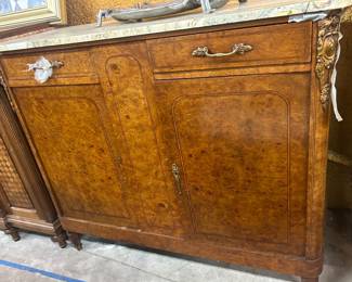 Napoleon III oyster walnut buffet ... $535