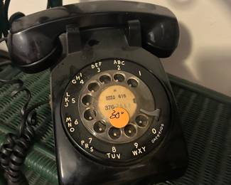 Vintage rotary dial telephone