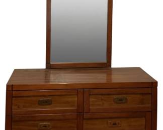 224 - 6 Drawer Dresser w/ Mirror - 70 x 52 x 18