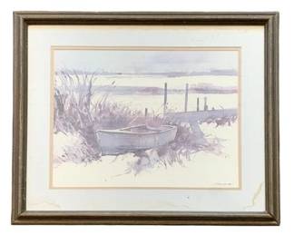 58 - Framed Print - Signed - 27 x 22.5 (Description): As Is/Water Damage