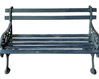 300 - Wood/Metal Bench - 28 x 48 x 24