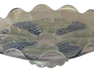 32 - Vintage Scalloped Glass Serving Dish - 4 x 14