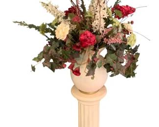75 - Column w/ Faux Vase Floral Arrangement (Description): 68 x 32