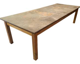 718 - Wood Work Table - 32 x 120 x 48