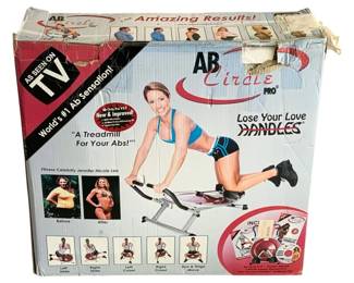 971 - AB Circle Pro Exercise Equipment in box (Description): Used as is electric/electronic/mechanical item. No guarantee all components, untested.