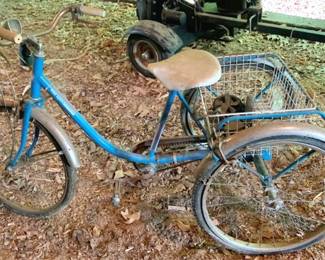 505 - 3-Wheel Cycle w/ Basket - Sears Free Spirit (Description): 38 x 60 x 28
