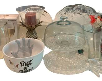 35 - Assorted Glass Decor Items