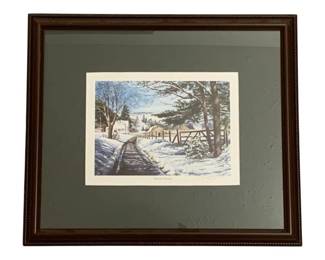 316 - Framed Print - Signed - 17.25 x 14.5