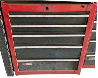 620 - Stationary Craftsman Toolbox - 30 x 18.5 x 26.5 (Description): located under workbench