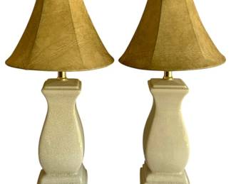923 - Pair of Lamps - 22" (Description): Used as is electric/electronic/mechanical item. No guarantee all components, untested.
