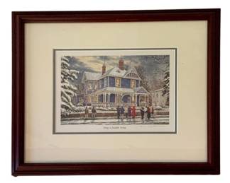 18 - Framed Print "Sing A Joyful Song" - Signed (Description): William Mangum - 16 x 14