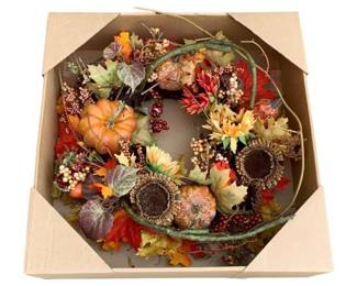 721 - Fall Faux Wreath - 24" round