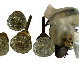 937 - Assorted Vintage Glass Knobs & more
